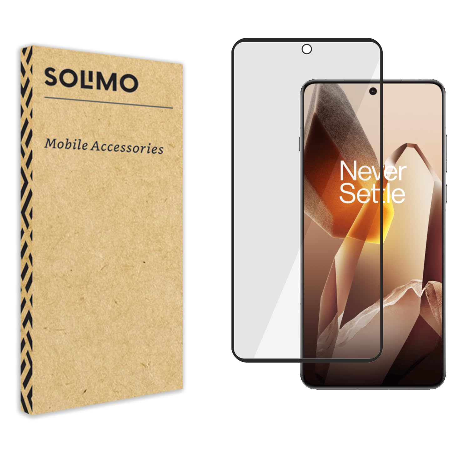 Amazon Brand – Solimo Tempered Glass Screen Protector Compatible with OnePlus 13T 5G Transparent Protective Film [Clear HD]