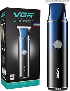 Vgr V-986 Professional T-Blade Precision Trimmer For Men With Led Display & Type-C Charging & 1200Mah Lithium Battery With 150Min Runtime (Blue) 1 Year Warranty