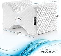 Vista 4 de Abco Tech Almohada de rodilla de espuma viscoelástica, almohada de cuña de pierna para dolor de espalda, almohada de rodilla para dormir de lado