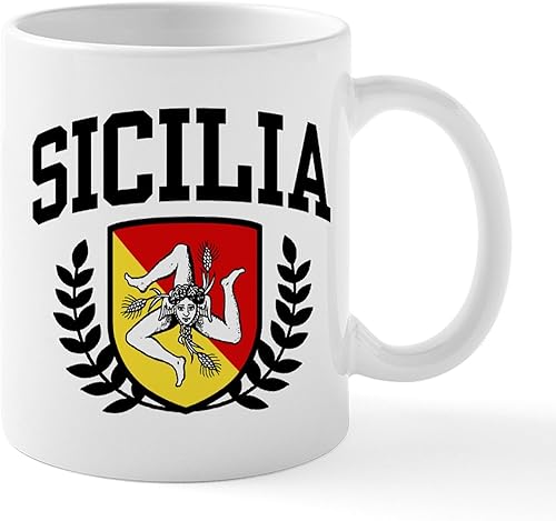 CafePress Sicilia - Taza de café de cerámica, taza de té, 11 onzas CafePress Sicilia - Taza de café de cerámica, taza de té, 11 onzas