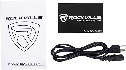 Miniatura 8 de Rockville Rock Shaker - Subwoofer alimentado de 8 pulgadas y 400 W, graves profundos, amplificador clase D, entradas RCA, carcasa de MDF, acabado