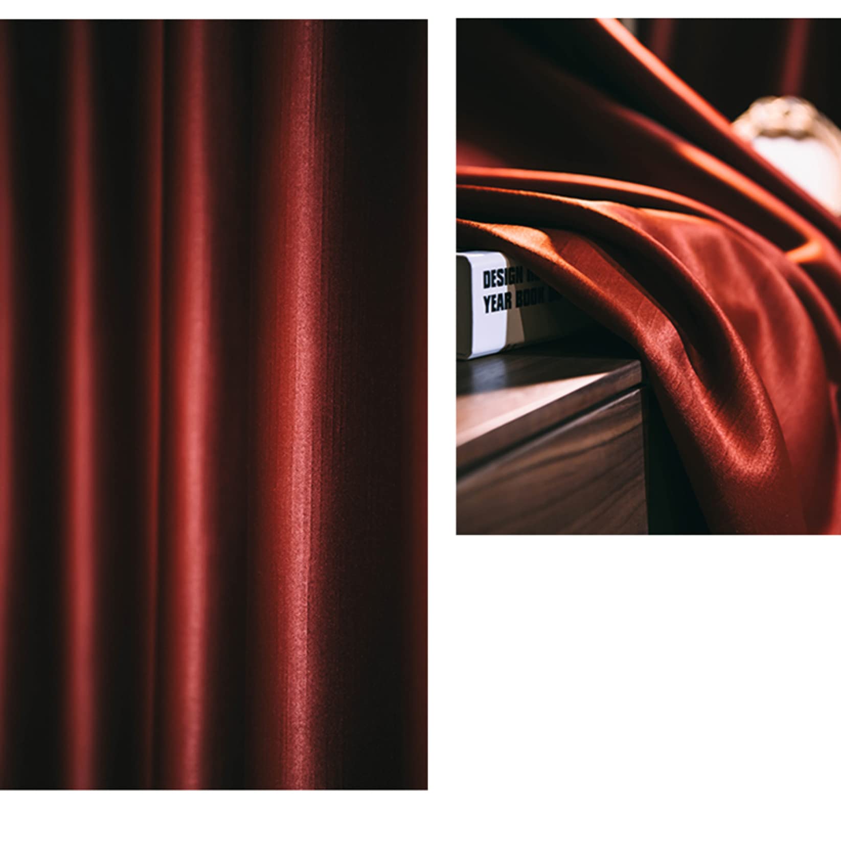 Amazon｜遮光カーテン ワインレッド 1級 防音 断熱 しゃこう 一級遮光