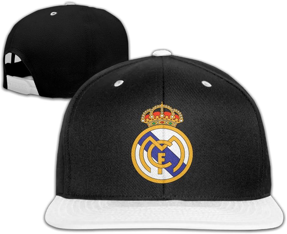 Real Madrid Logo Rock Punk Caps Strapback Fitted Hat White Apparel