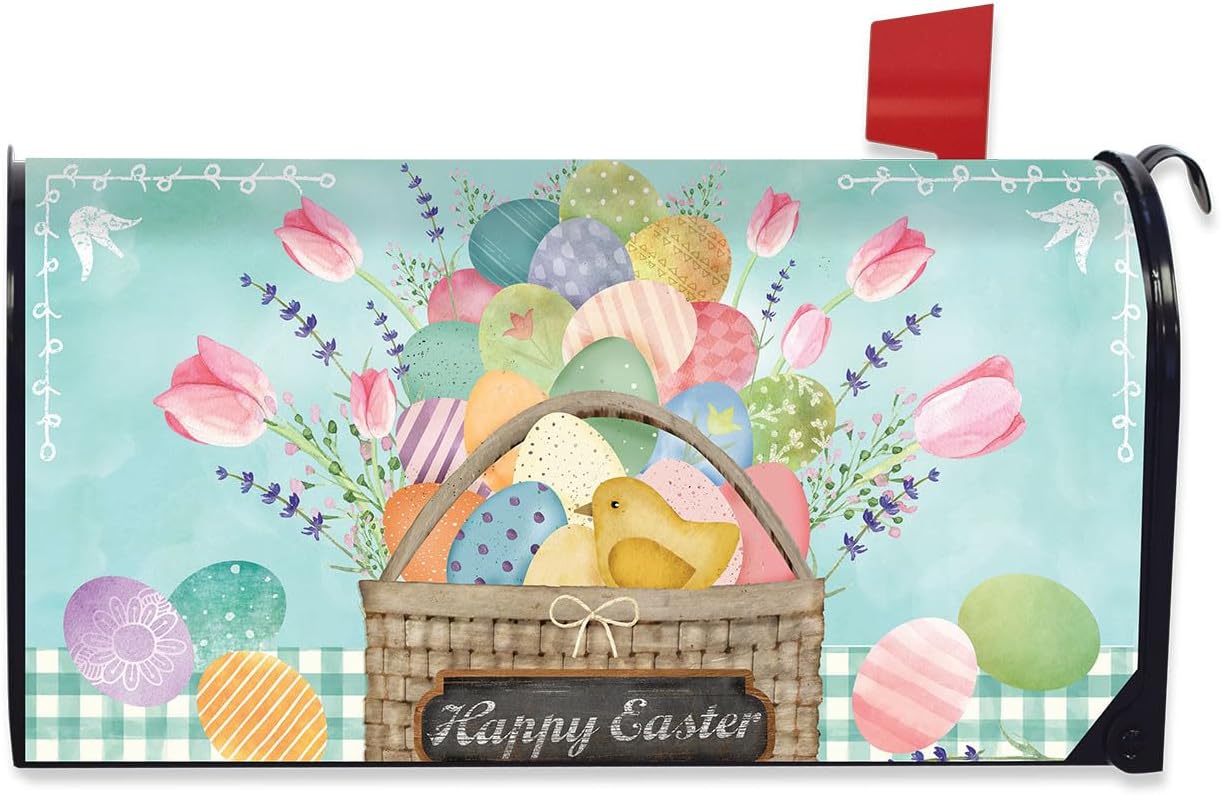 Briarwood Lane Spring Bunny Basket Floral Mailbox Cover