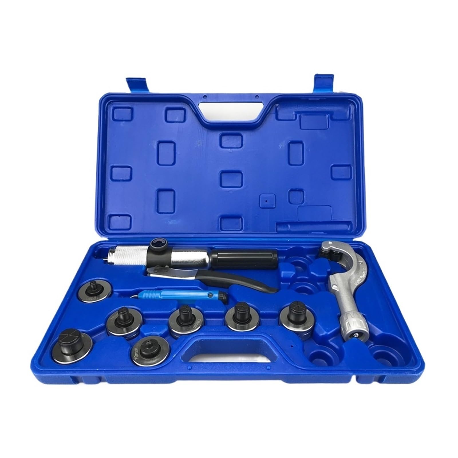 Zaciskarka hydrauliczna Zestaw Hydraulicznych Narzędzi Do Kształtowania Ręczny Roztłacz Rur Miedzianych Aluminiowych 7 Głowica 3/8 1-5/8 Cali 10-28 Mm za konserwację rurociągów(10-28mm)