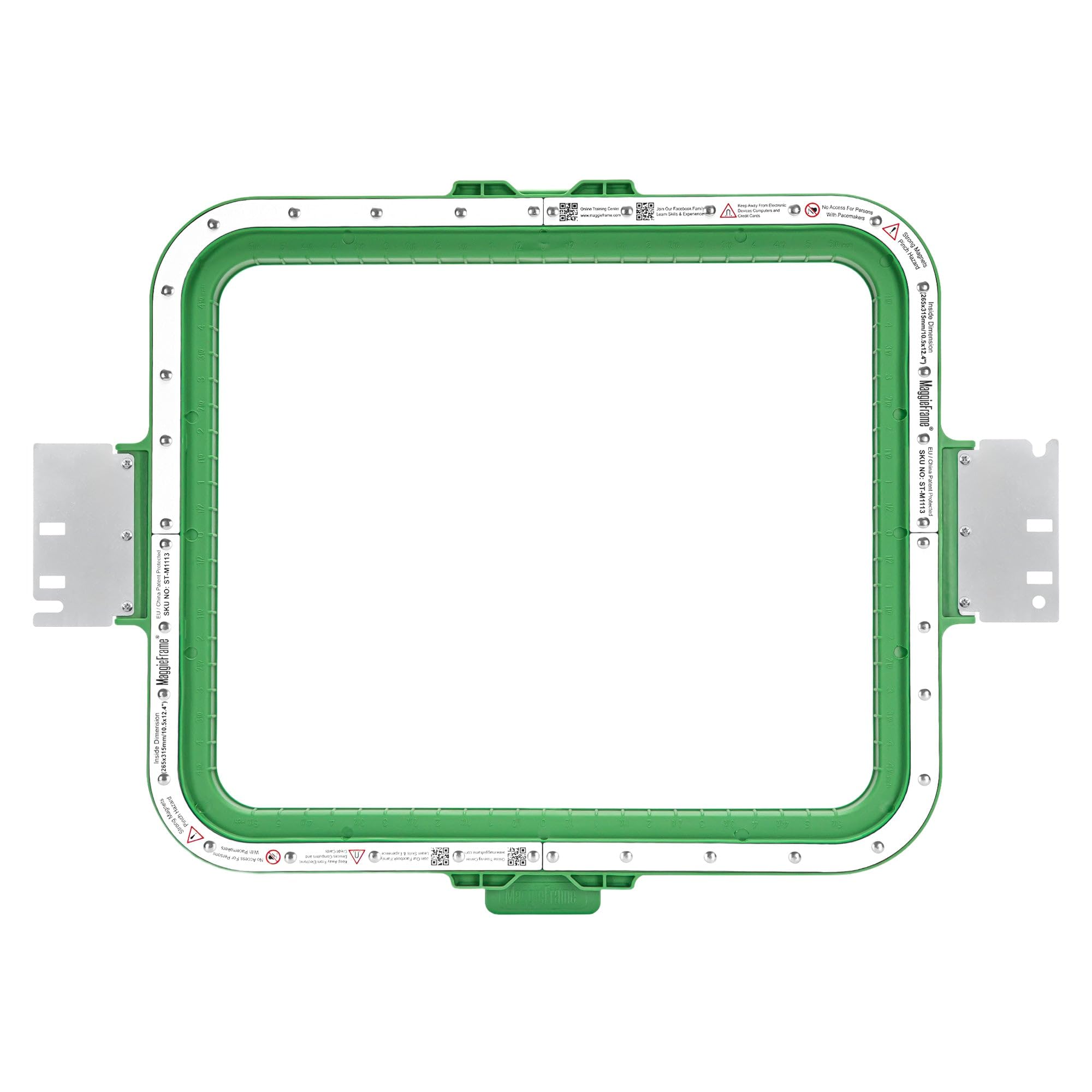 Brewland Bastidor de bordado magnético 265x315mm para Melco SUMMIT EMT16 X | Compatible con Melco Amaya, EMT16; 10.5x12.4inch