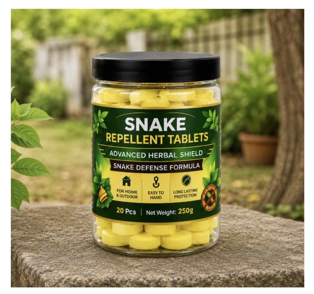 Snake Repellent Tablets for Home Garden Balcony Garage Outdoor Areas Herbal Snake Away Formula Long Lasting Indoor Outdoor Pest Defense Easy Use Tablets-image-6