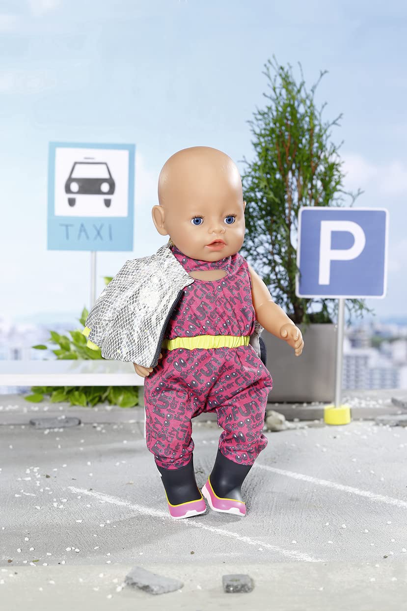 BABY born City Deluxe Scooter Combo, strój dla lalek jednoczęściowy, kurtka i kozaki, 830215 Zapf Creation