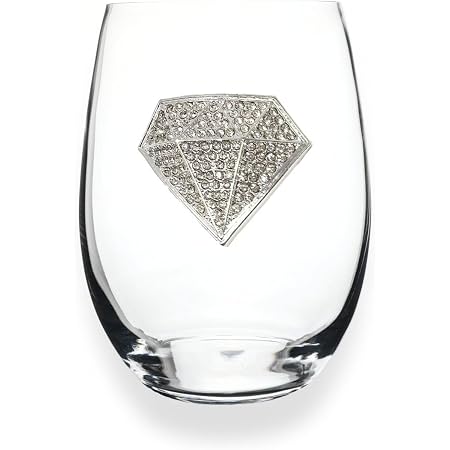The Queens' Jewels® - Golf Bag Jeweled Stemless Wine Glass