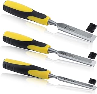 SPEEDWOX 3 pi&egrave;ces professionnel burin &agrave; bois outils de tournage outils de menuiserie pour le travail du bois sculpter couper et fa&ccedil;onner bois installer fen&ecirc;tres et portes 12mm 18mm 24mm 1/2 pouce 3/4