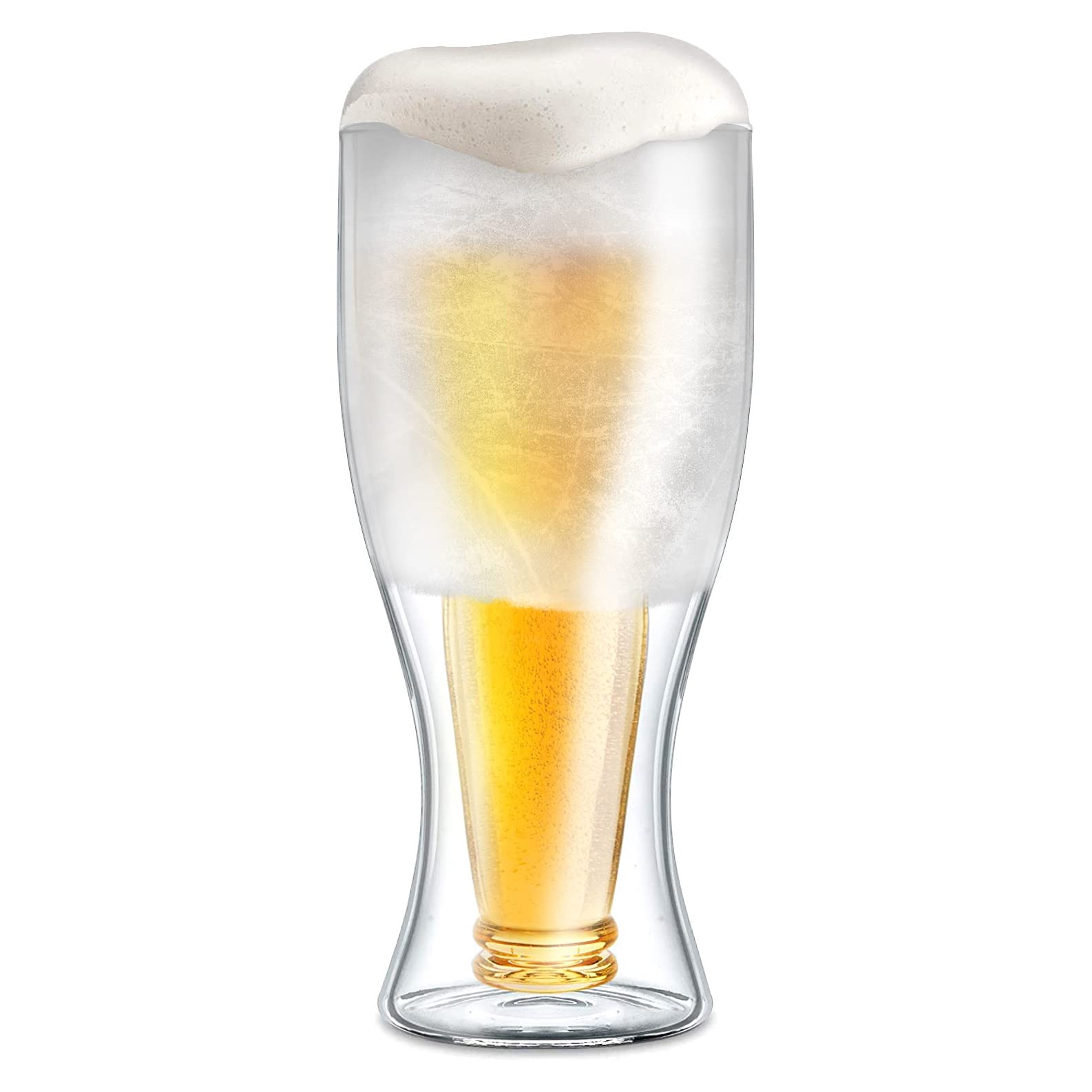 Amazon.com | GALVANOX Freezer Beer Glass, Upside Down Beer Bottle