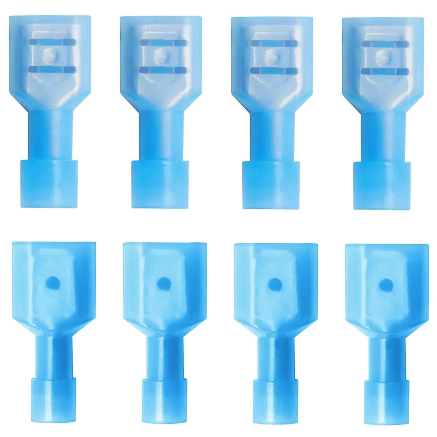 Wire Splice Connectors 400Pcs Electrical Insulated Terminals Male and Female Spade Wire Crimp Terminal for All Gauge Wire Electrical Repair＆Installation(Blue 50pairs)