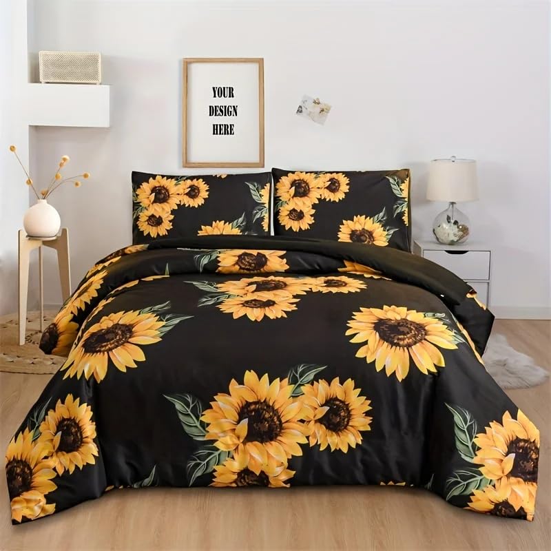Housse de Couette 260x240 à Fleurs Jaunes pour Raviver une Chambre Sombre