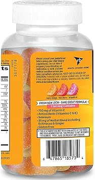 Airborne Assorted Fruit Flavored Gummies, 42 count - 750mg of Vitamin C and Minerals & Herbs Immune Support (Packaging May Vary) ( Pack of 2)