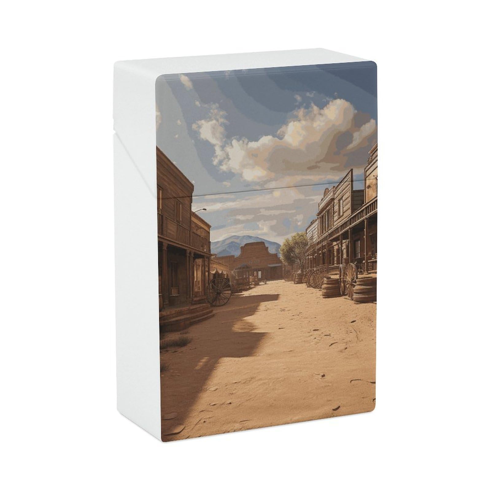 cowboy cigarette case Amazon.com: Old Wild West Cowboy Town Cigarette Case Box King Size 85mm 20  Capacity Lightweight & Waterproof Cigarettes Case for Men Women Push to  Open Funny Purse Cigarettes Holder, Cigarette Accessories :