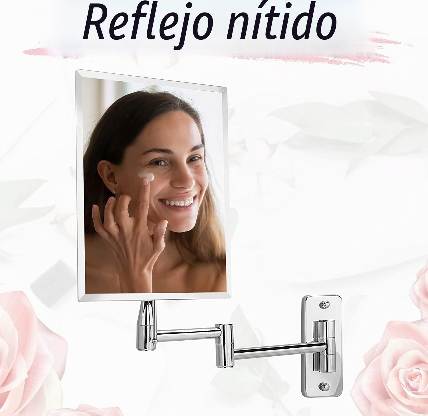MIRRORVANA Espejo de Pared sin Marco para baño, 22 x 16 cm (Cromo)
