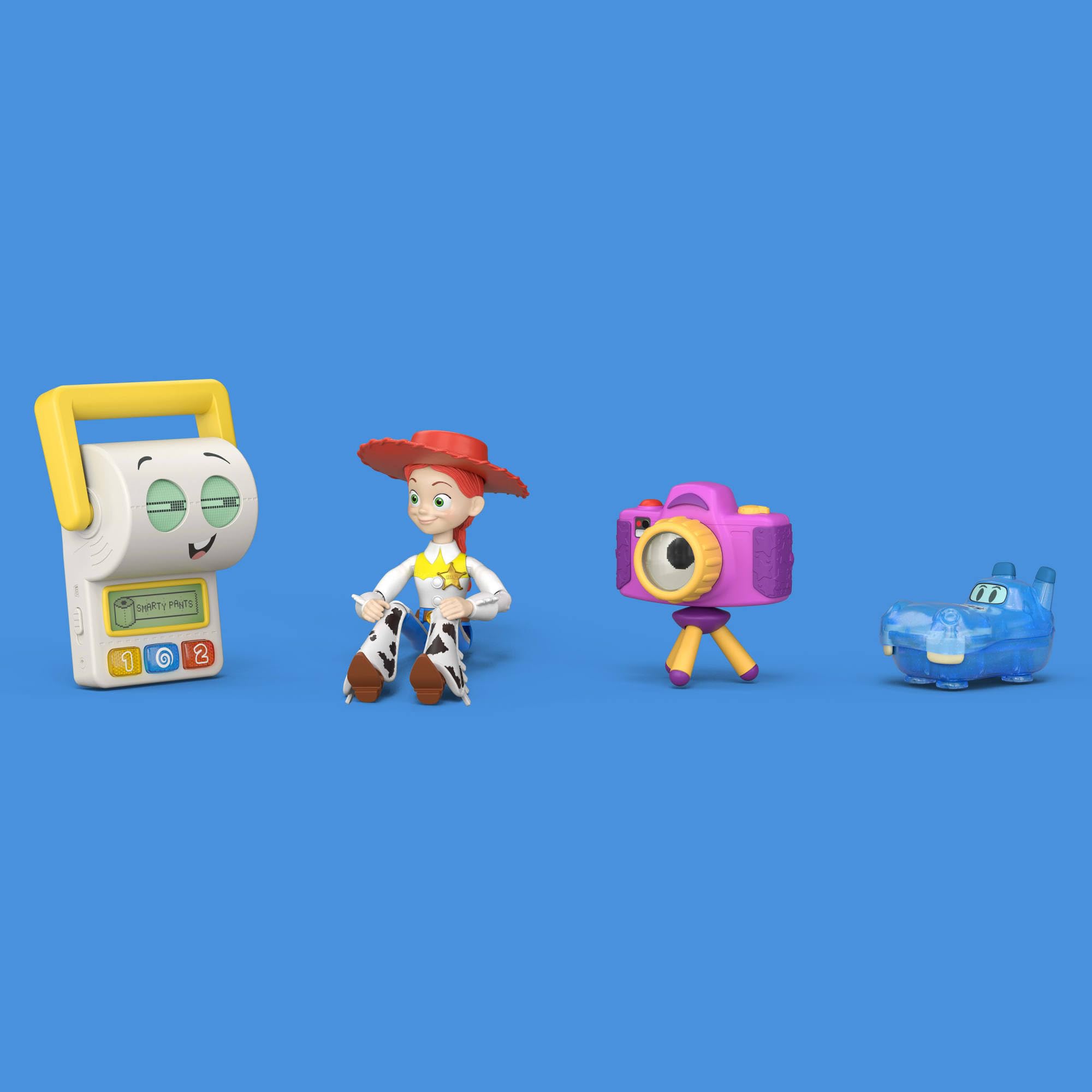 Mattel Disney Pixar Toy Story 5 Actionfiguren-Multipack, ca. 18 cm groß, bewegliche Spielzeuge im filmgetreuen Design, Jessie und das Double A Team, JLR69 | JLR69 Actionfiguren, 18 cm, beweglich, Filmgetreu