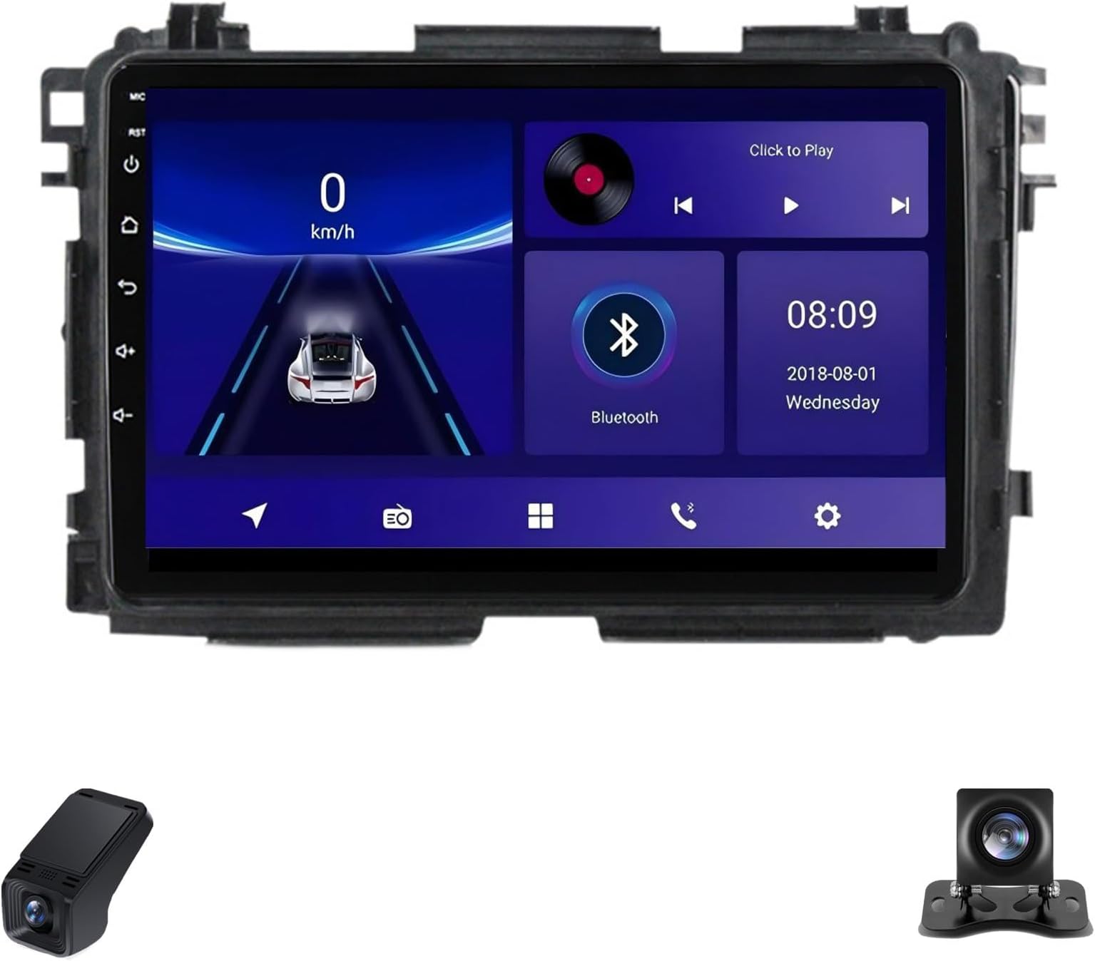 2K Car Radio Screen for Honda Vezel HRV 2015-2017 Android 14 Double Din Car Stereo with CarPlay and Android Auto/WiFi/4GLTE/GPS/Bluetooth 5.0/AM/FM/RDS/DSP/SWC/Rear View Cam/ADAS DVR(C10Pro)
