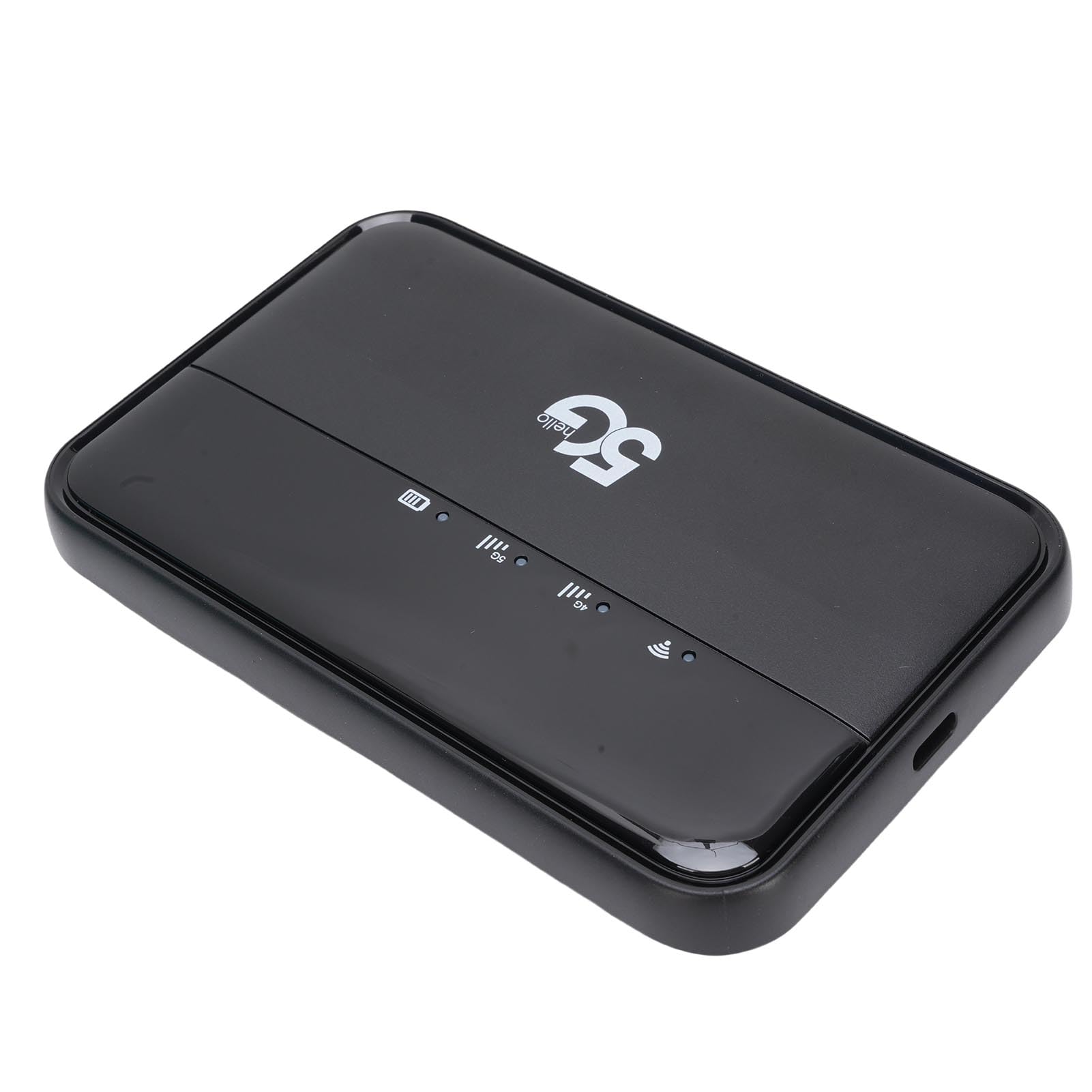 Zunate Tragbarer 5G-Hochgeschwindigkeits-WiFi6-Reise-Hotspot-Router für 32 Geräte mit 10000-mAh-, Schwarz, für Reisende und Geschäftsleute