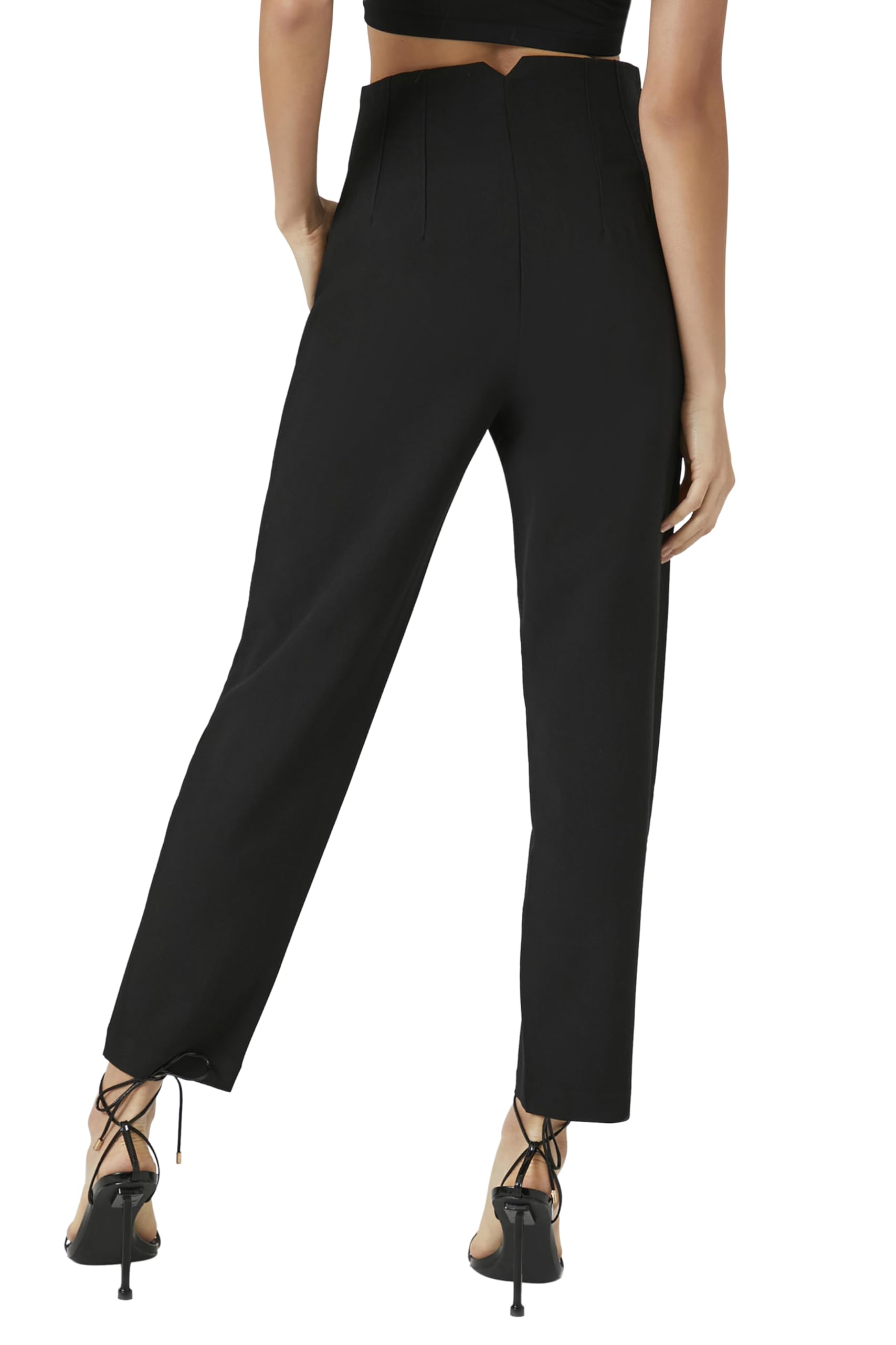 Forever 21 - Pleated High-Rise Pants, Pantaloni Donna