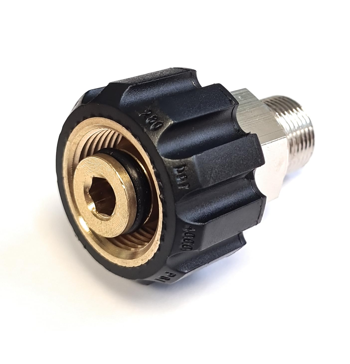 Ok Hydraulics Men's Black Pressure Washer Adaptor 3/8" Bsp X M22