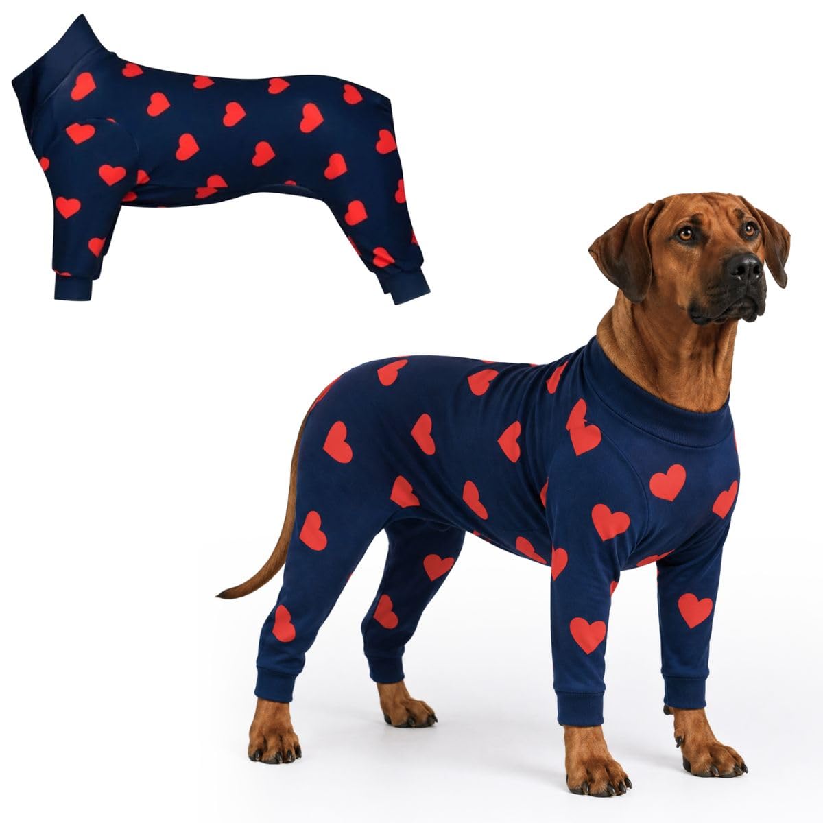 Spark Paws Dog Pajamas - Stretch Onesie Recovery Full Leg Surgery Suit PJS