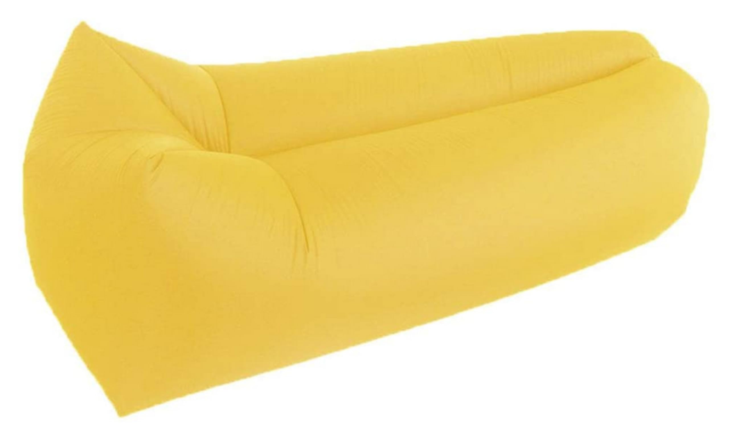 Canapé gonflable d'extérieur jaune pour partager des moments inoubliables en nature