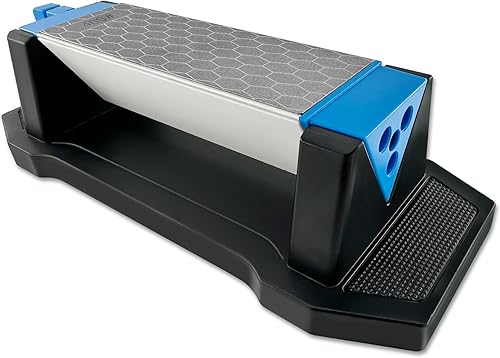 Eewudwok Piedra de afilar cuchillos de diamante, 3 lados de grano premium 40010008000 kit de piedra de afilar con base antideslizante para afilar