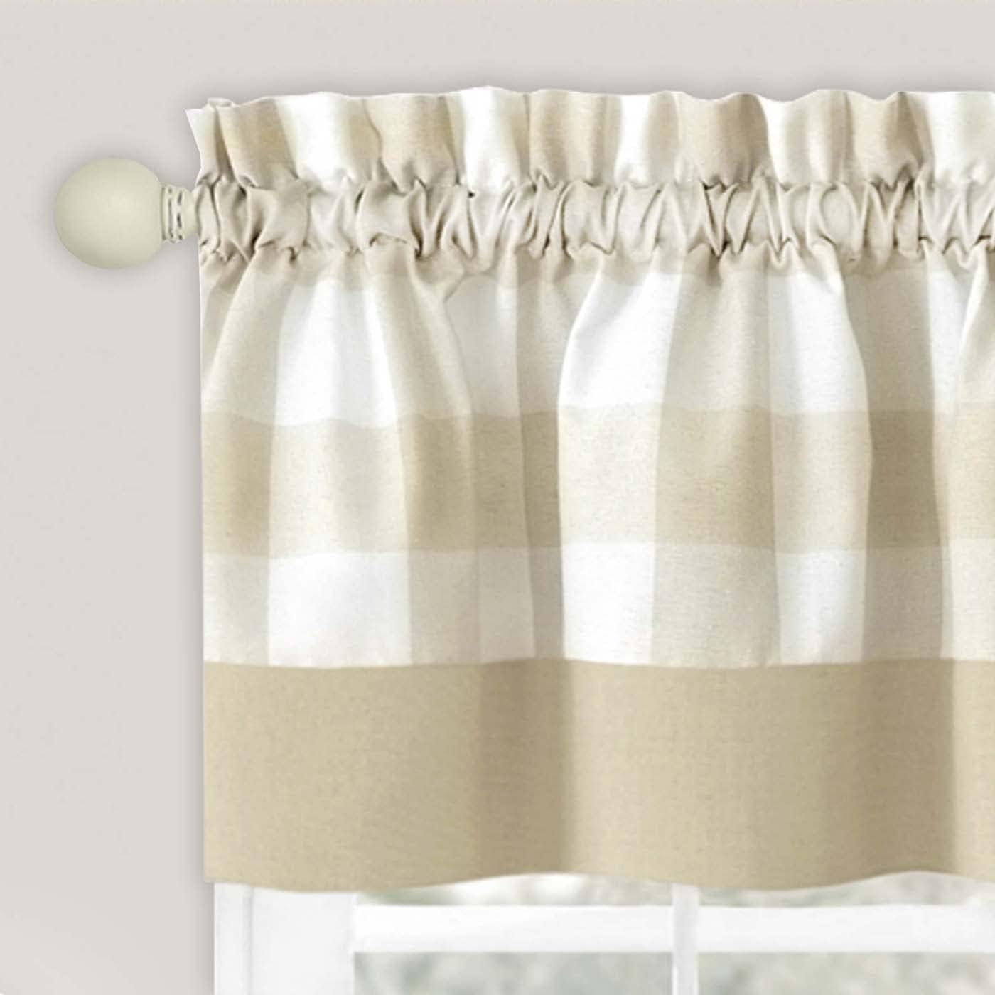 ACHIM Home Furnishings Hunter Window Curtain Valance, 58" x 14", Tan