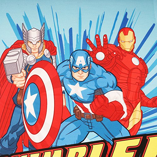 Image of Marvel Avengers by Wear Your Mind Boy's Plain Regular fit T-Shirt (DMA0012 Blue 2 3-4 Years)