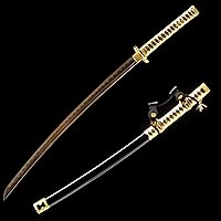 Vista 9 de 40.6 pulgadas de acero de alto carbono al horno dragón de oro japonés Katana Samurai Espada Full Tang jian