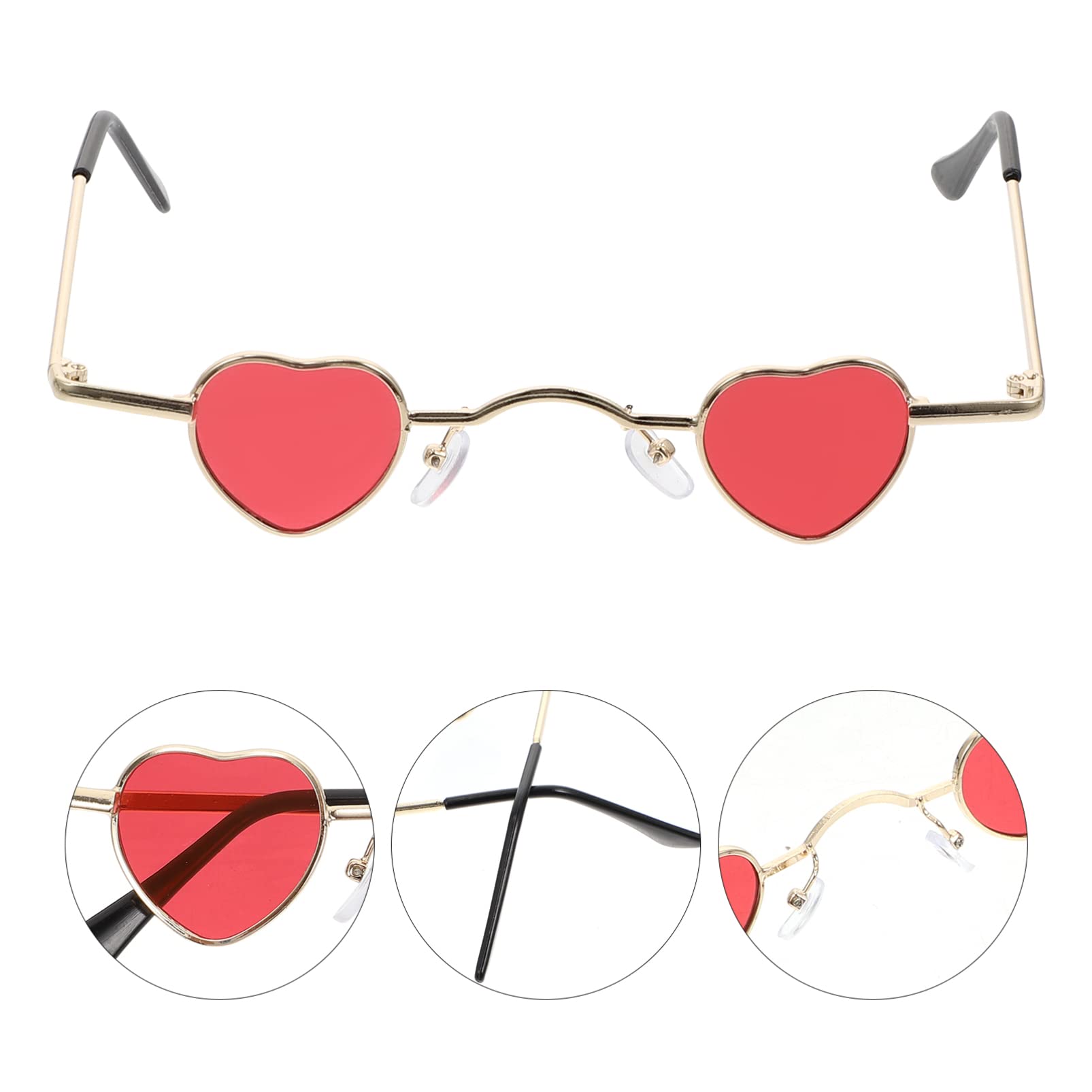 BESPORTBLE Rhinestone Sunglasses Polarized Festival Glasses Women's Rave Sunglasses Stylish Eyeglasses for Party