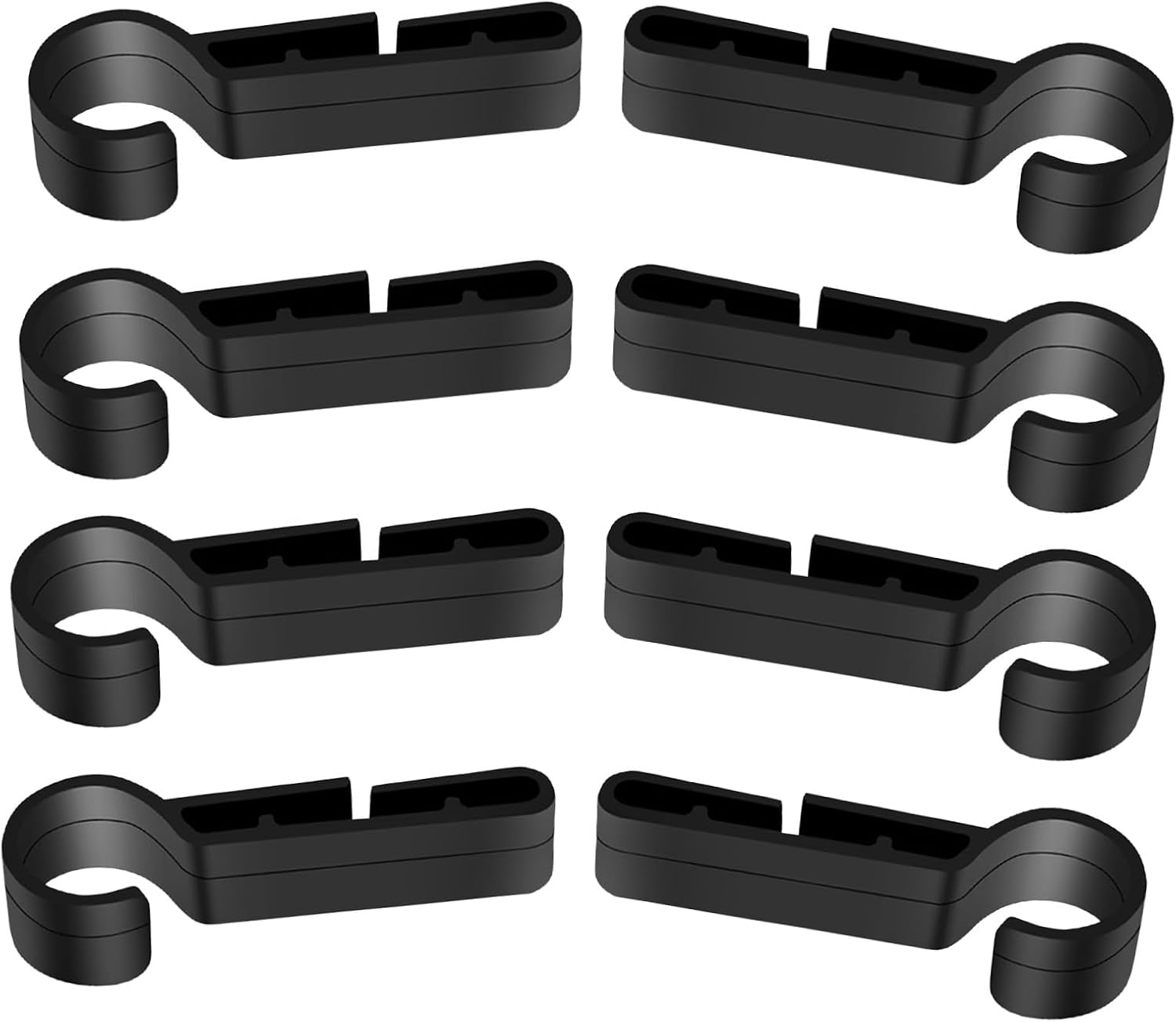 8Pcs Helmet Light Clips for Headlamp and Helmet, Black