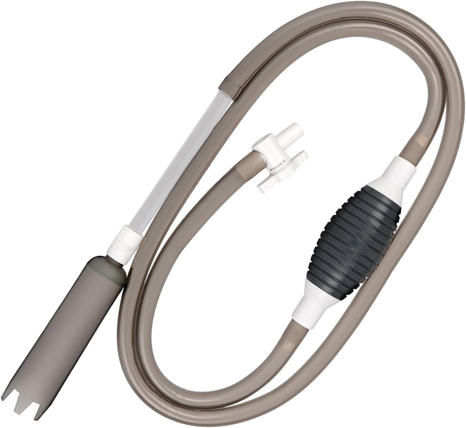 Aquarium Cleaning Tools, Hand Siphon Hose with 12-in-1 Filter Material, Fish Tank Siphon Vacuum Cleaner for Fish Tank Cleaning Gravel & Sand