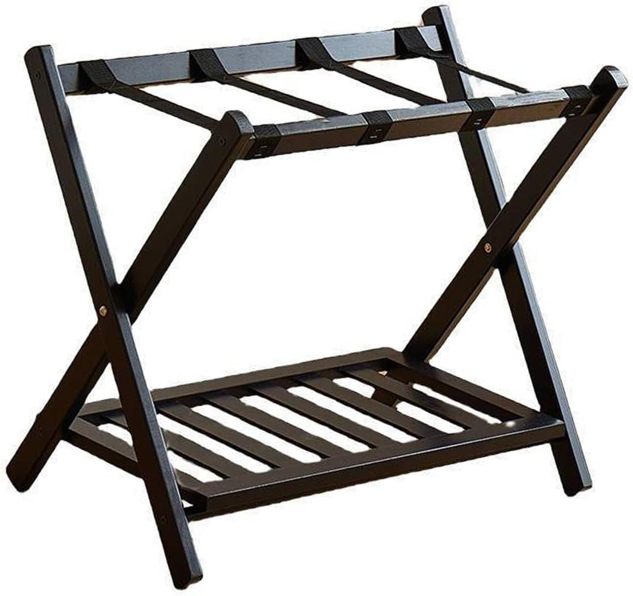 Foldable Luggage Rack, Luggage Rack Stand For Guest Room，110 Lbs Capacity, Suitable for Bedrooms, Living Rooms, and Studies(White)