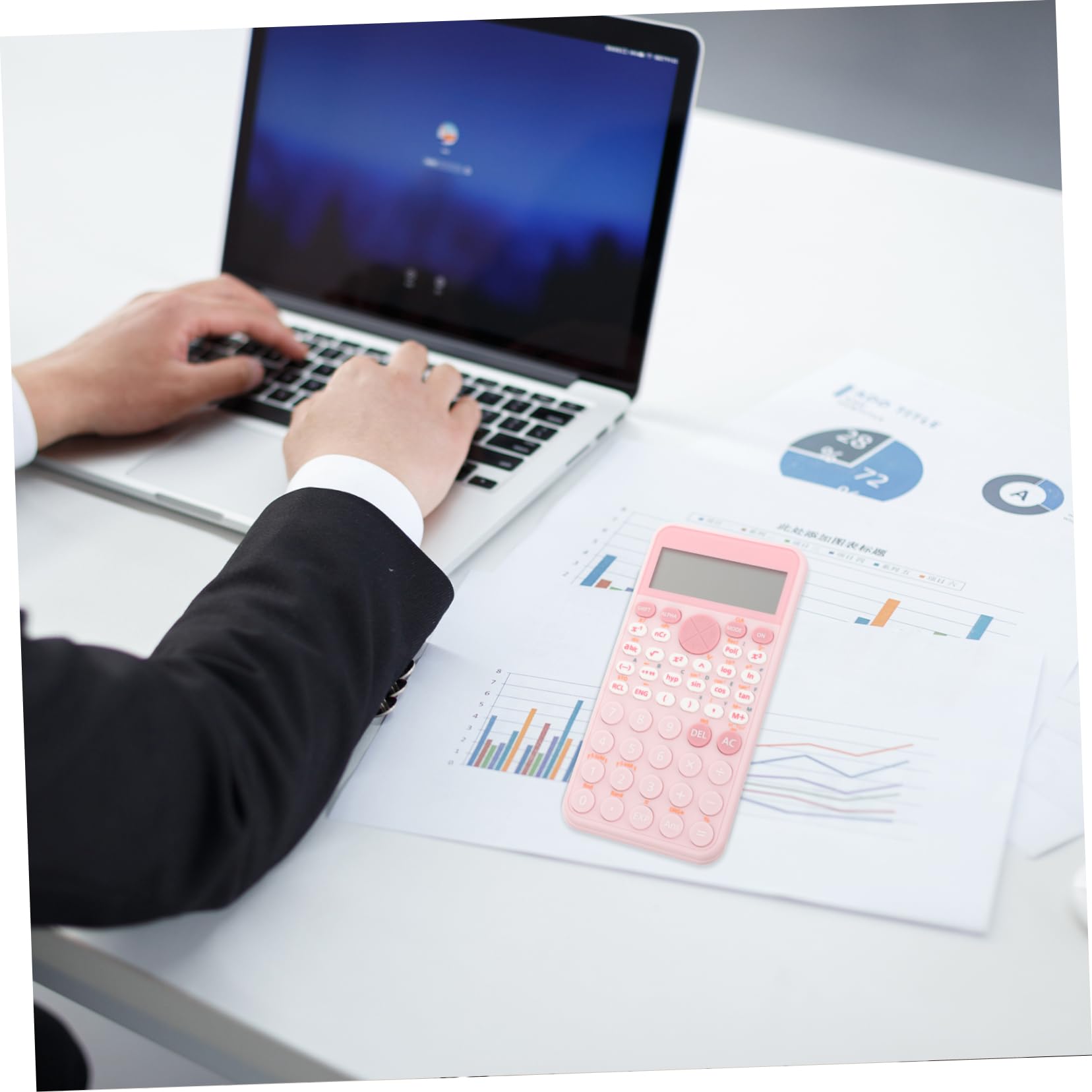MAGICLULU 3pièces Calculatrice Scientifique Rose pour Étudiants Outil De Fonction Pratique pour Bureau Et Compétitions Académiques Écran Large Et Clarté Optimale