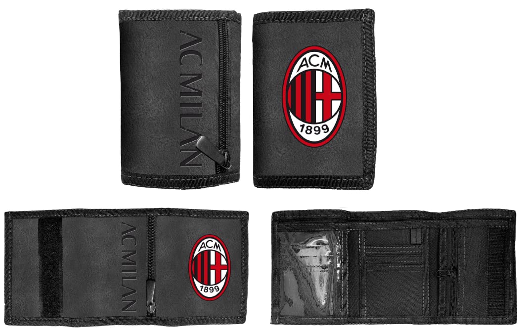 Portafoglio Milan Originale Ufficiale Borsellino a Strappo Enzo Castellano PTFMI141836