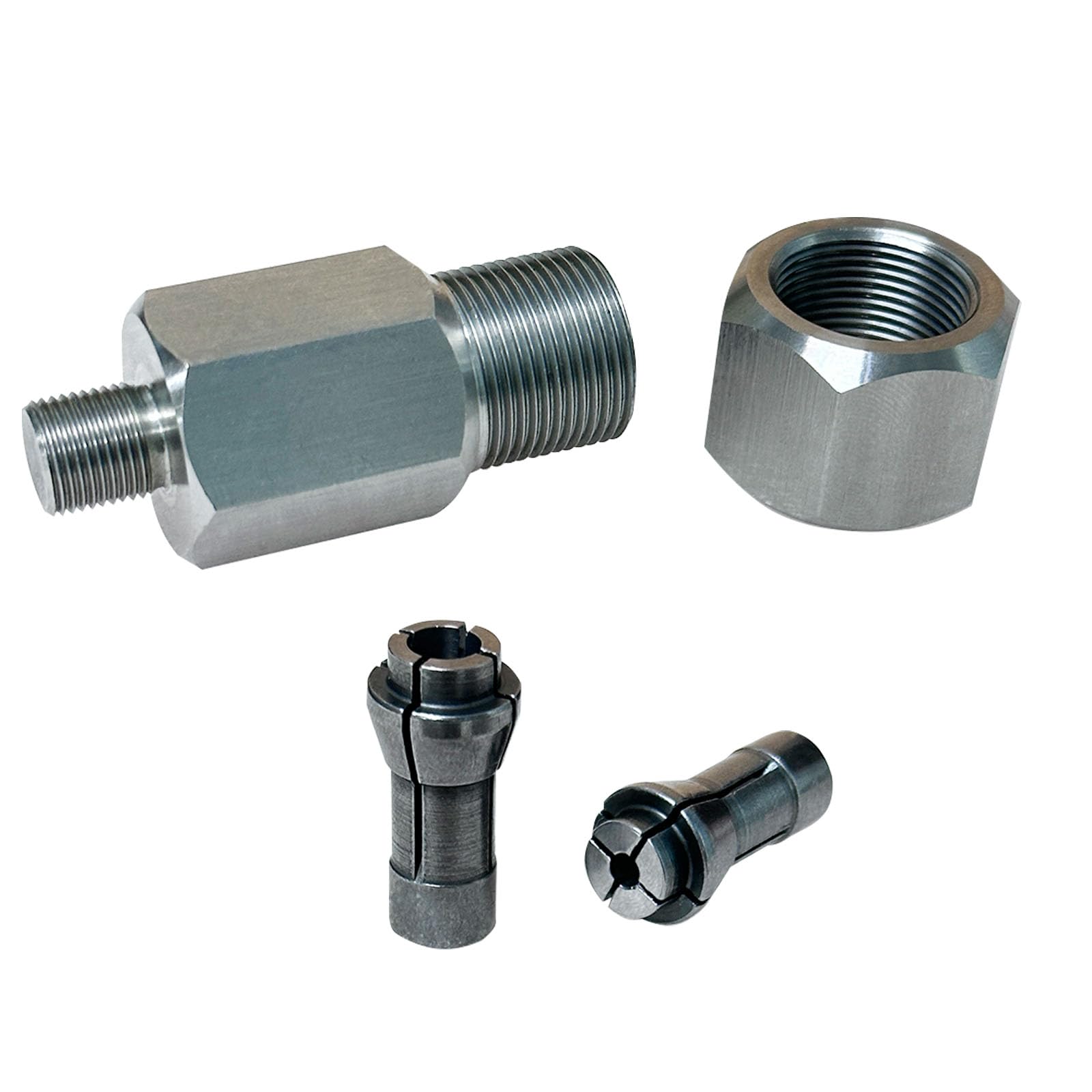 Adapter tulei gwintowanej M9 do polerek lub szlifierek Milwaukee M12, zawiera tuleje zaciskowe 1/10.2 cm i 1/20.3 cm, kompatybilny z narzędziami obrotowymi
