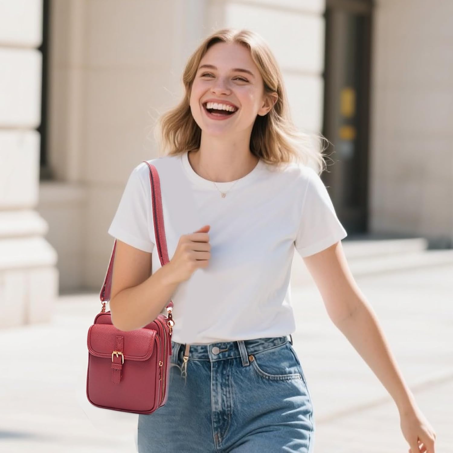 1060 Crossbody Bags for Women Anti-Theft Vegan Purse with Card Slots, Travel Shoulder Bag, Waterproof Crossbody Purse - Image 3