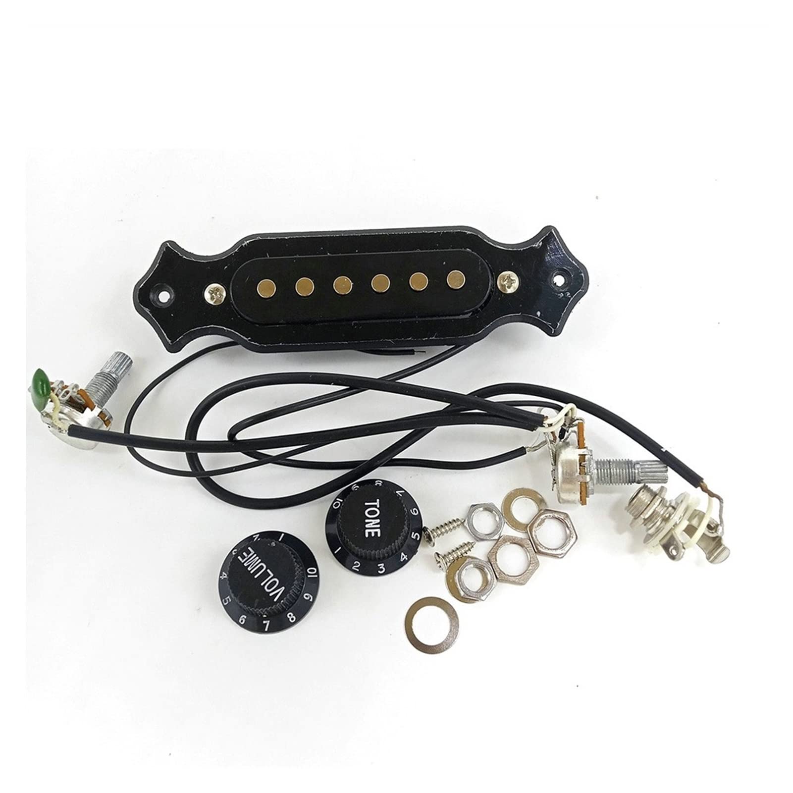 TSTS Harnais De Ramassage De Guitare Électrique À 6 Cordes De 6 Cordes Pré-câblé avec Volume Et Tonalité 1T1V Réglage Câblé Kit Faisceau câbles Guitare