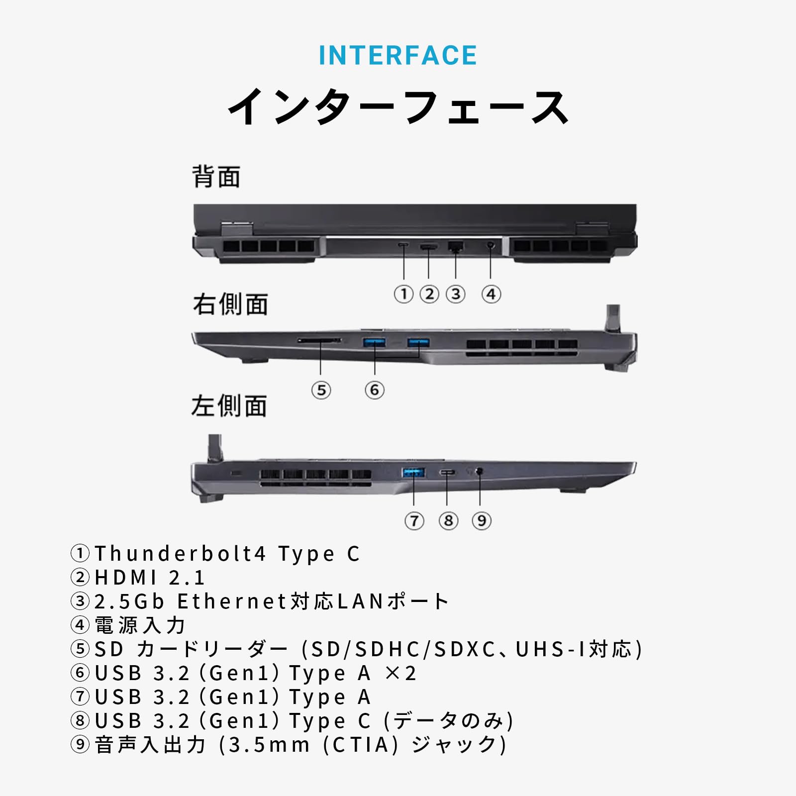 Amazon.co.jp: GALLERIA UL9C-R49-C6 Creator Laptop for Video 