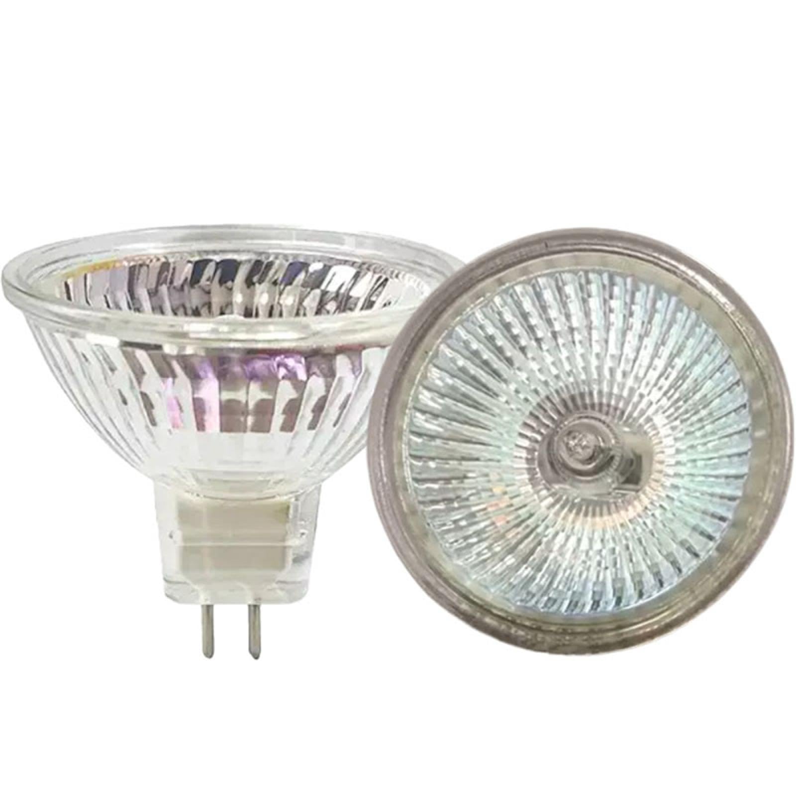 Ampoules MR16 12V 20W GU5.3 Halogène Spot Cup MR16 50W Ampoules halogènes 2 broches GU5.3 Culot Blanc Chaud Dimmable 6PCS 50W