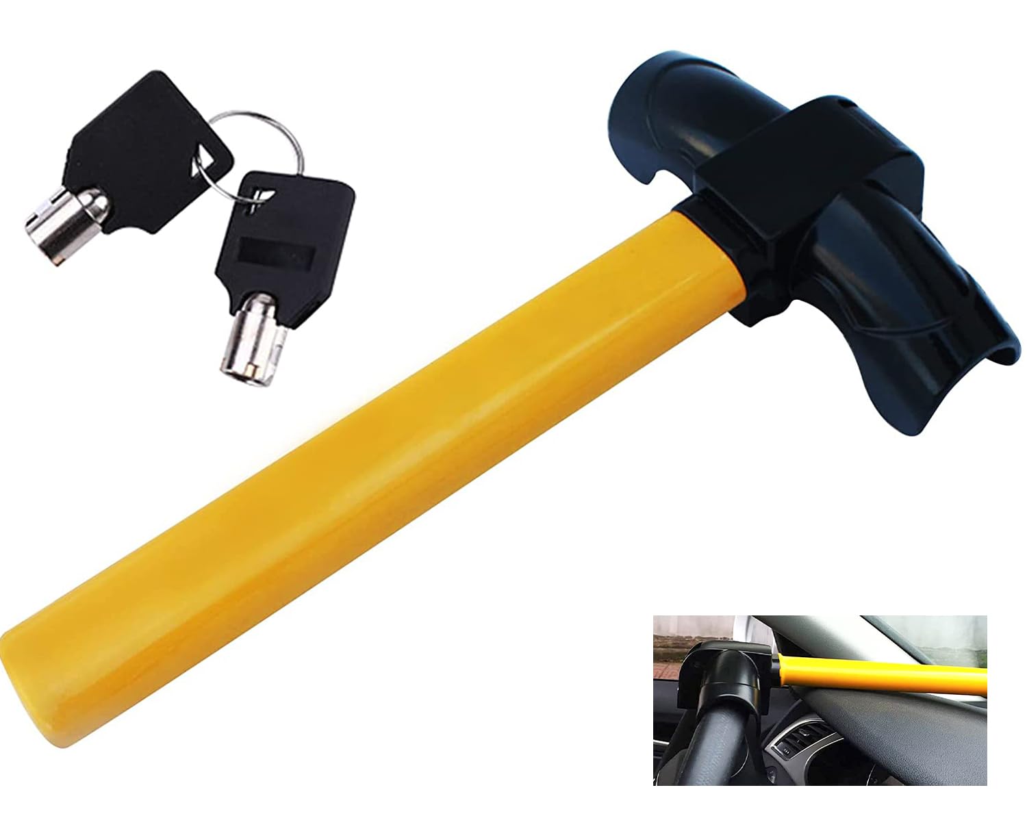 lootaan Steering Wheel Lock, Universal Car Lock AntiTheft Device for