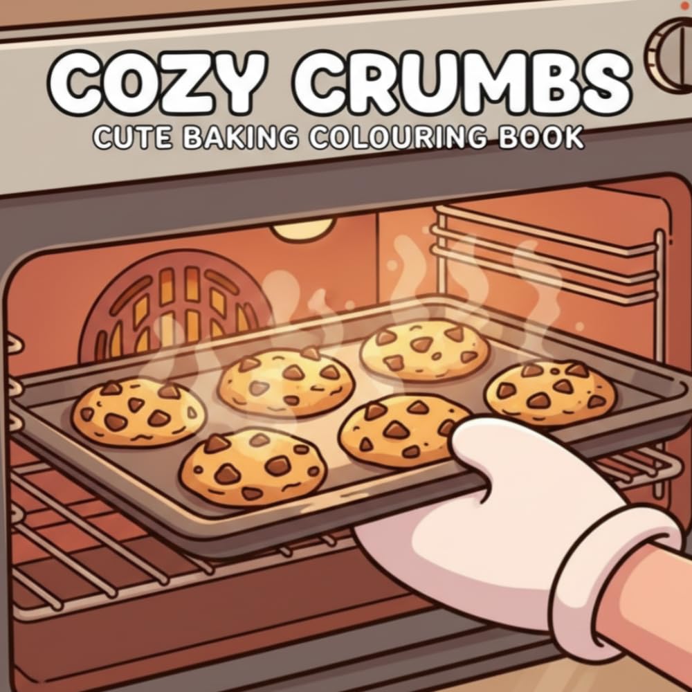 Cozy Crumbs: Baking & Dessert Coloring Book for Kids, Teens & Adults Cozy Kitchen Scenes, Cute Sweet Treats, and Relaxing Easy Coloring Pages