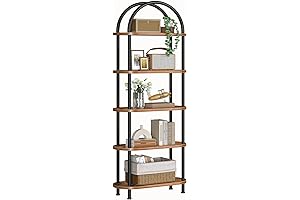 HOOBRO 5 Tier Open Back Bookcase