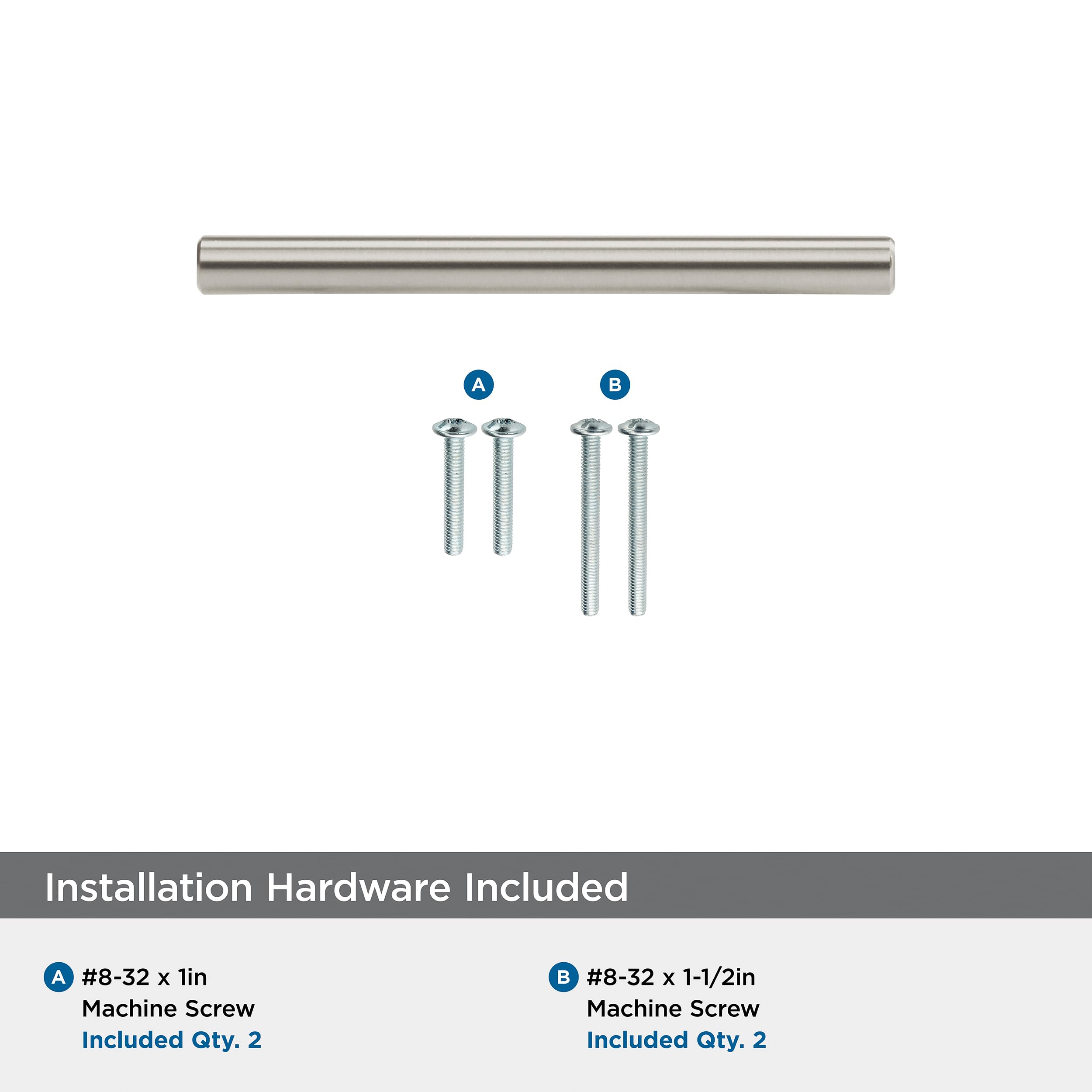 Amerock Bar Pulls 3 inch (76mm) Center-to-Center Satin Nickel Cabinet Pull - 10 Pack, 10BX40515G10 - Image 4
