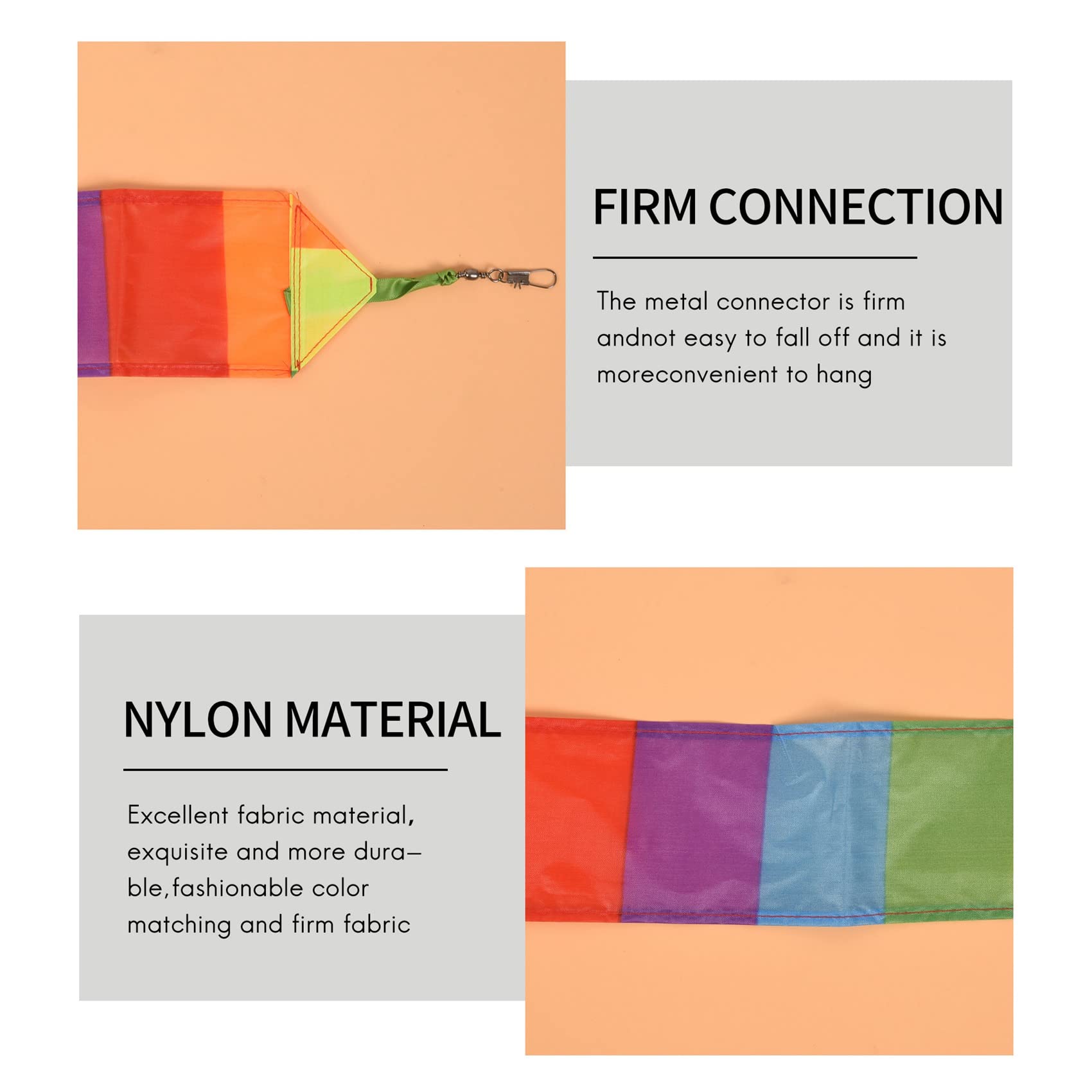 Super Nylon Lenkdrachen Schwanz Regenbogen Linie Kite Zubehoer Kinder Spielzeug