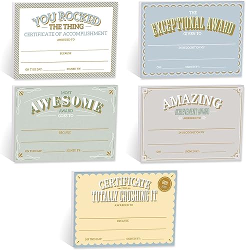 Certificado de logro motivacional, bloc de notas adhesivas de relleno bloc de notas adhesivas de reconocimiento reposicionable de 6 x 4 pulgadas,