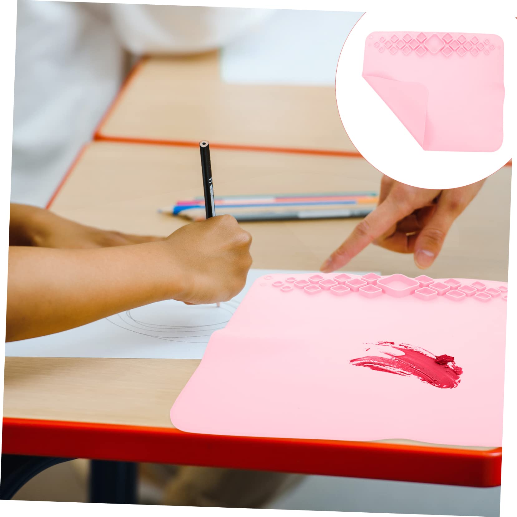 Selbstgemacht Bastel Silikonmatte für Malen und Basteln, Faltbar, Rosa