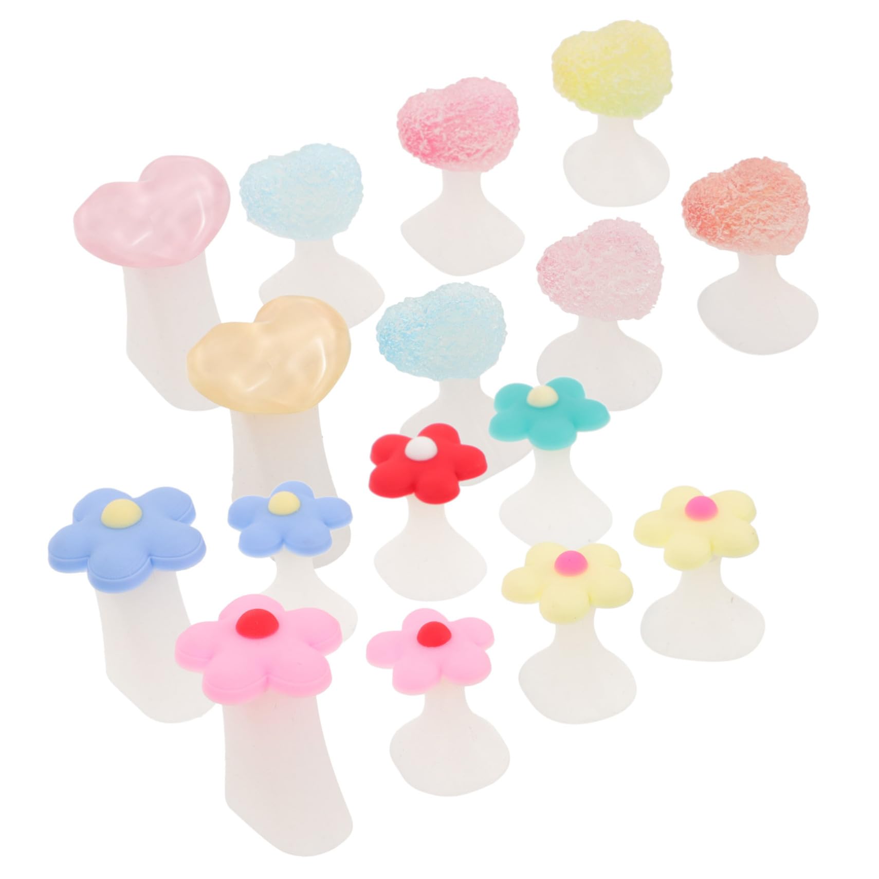 HAPINARY 16pcs Toe Separators for Women Silicone Nail Spacing Tools for Flower Design Toe Spacers for Nail Polish